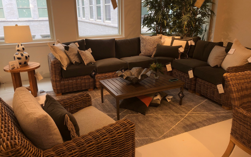 Based on the success of its Montauk chair, Summer Classics has expanded the collection to include sectional and dining options. The sectional is modular and able to be configured in several different ways. summerclassics.com