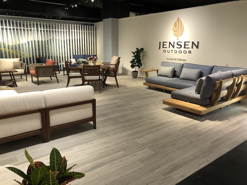 Jensen Outdoor made its High Point Market debut with a showroom highlighting their modern new collections.
