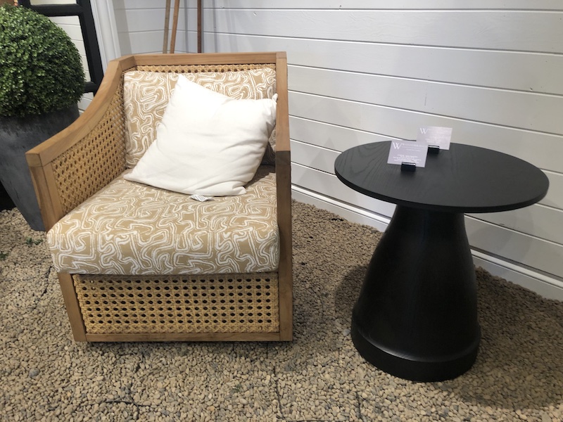 Woodbridge continued to expand its outdoor offering this market with seating and occasional tables.