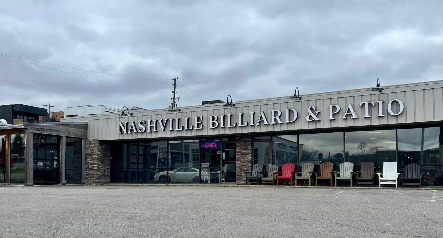 Excess inventory is a challenge for Nashville Billiard and Patio, but they are moving it out